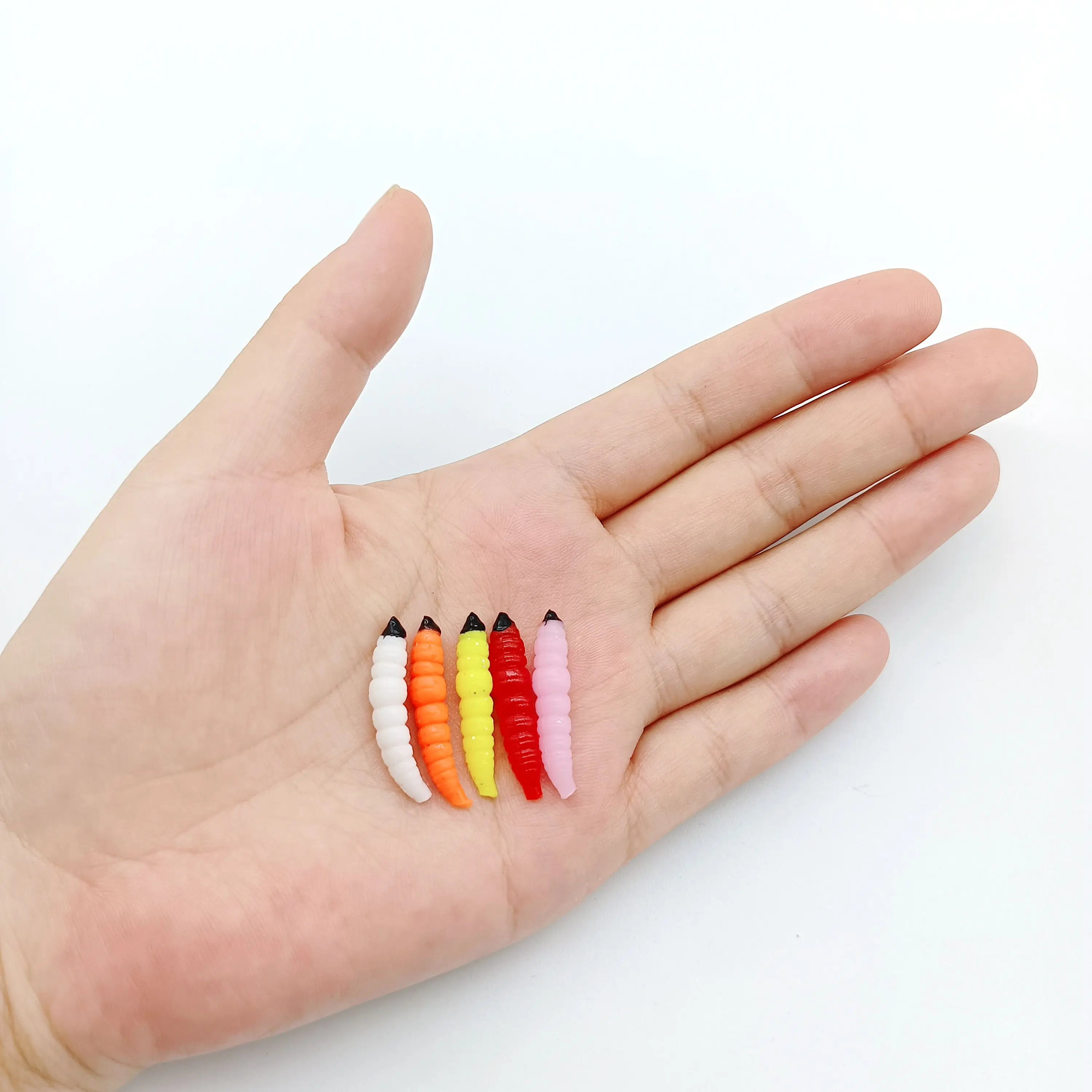 DUODUOYU 20 piezas señuelo de Pesca suave gusanos cebos de silicona 0,45g/30mm cebo Artificial Jigging Wobblers lubina carpa Pesca aparejos de Pesca - imagen 4