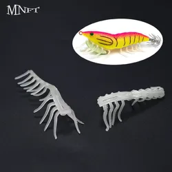 6 uds. Señuelos tipo Gamba brillantes de silicona, cebos flotantes para natación, señuelos que se hunden, simulación de gambas, Señuelos de Pesca