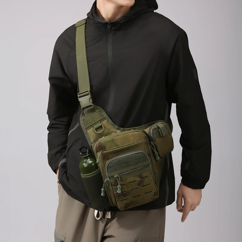 Bandolera táctica Molle para pesca, mochila individual para viaje, escalada, bolso de hombro para caza al aire libre, bolsa de almacenamiento de cebo para ciclismo - imagen 2