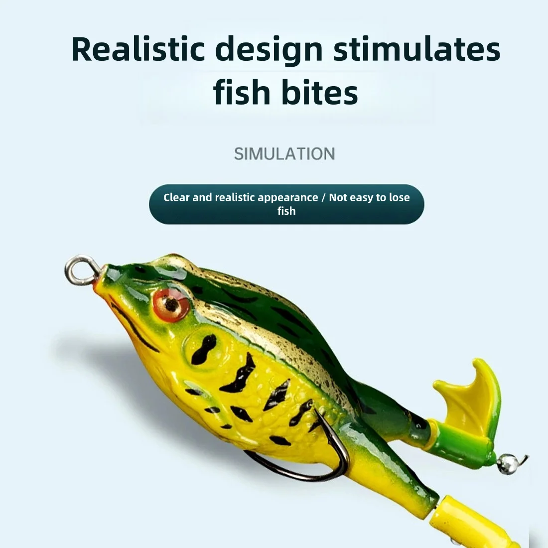 5 uds 9,2 cm/13,2g Señuelos de rana de pesca señuelo de superficie Señuelos de pesca lubina PVC cola de horquilla Rana cebo Artificial suave sin malezas de agua dulce - imagen 3