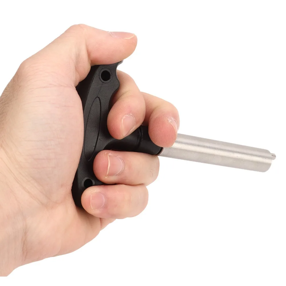 Llave de peso portátil para tacos de billar – Negra con tornillos - imagen 4