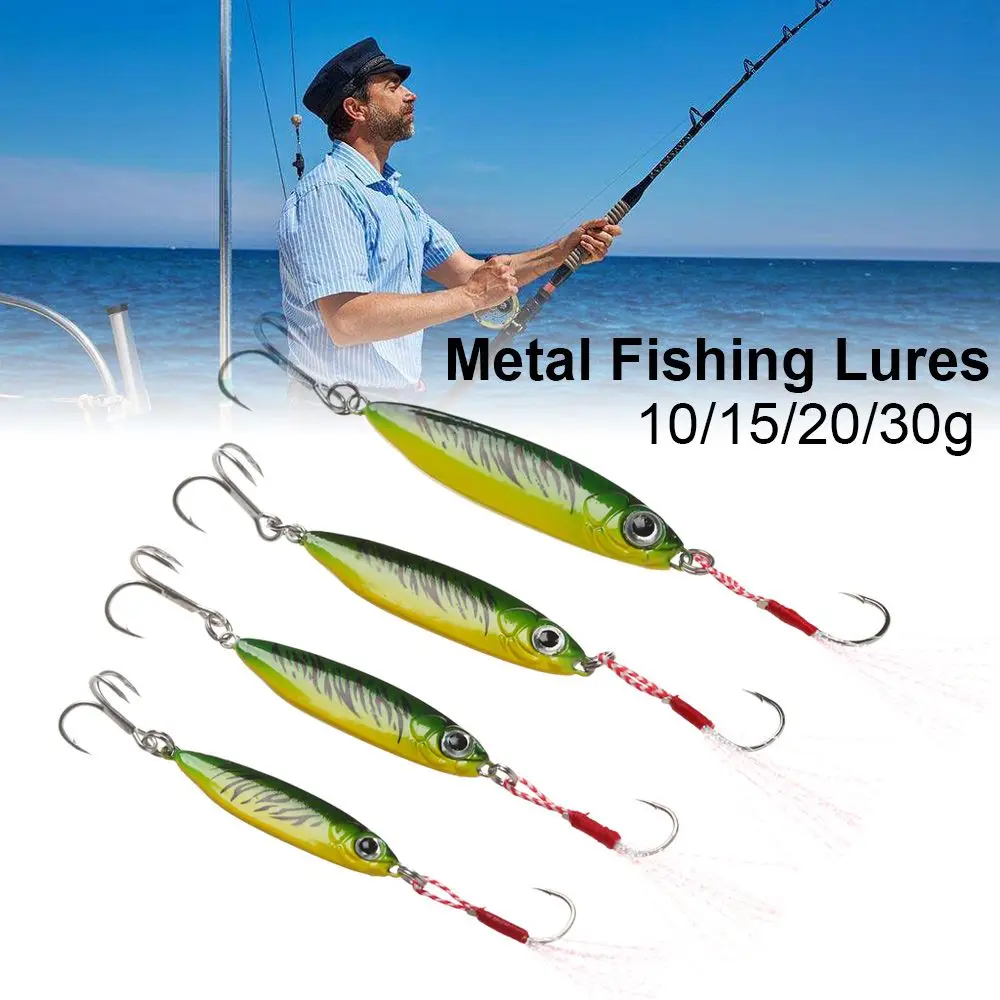 Experimente la emoción de la pesca con estos vibrantes señuelos de metal