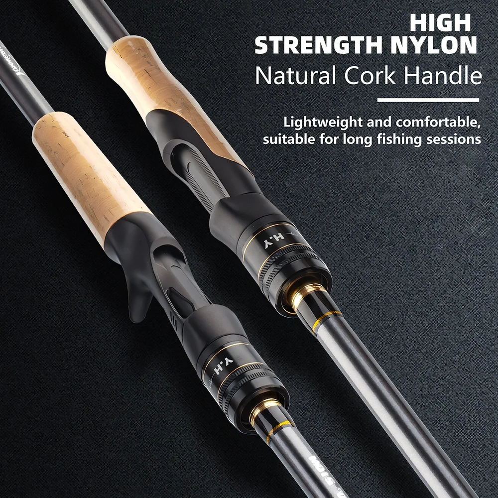 Fibra de carbono 30T, caña de spinning / fundición, ML, caña de pescar ultraligera, caña de señuelo de 4 secciones, 1.8 2.1m, lubina, carpa, trucha, herramienta de caña de pescar - imagen 2