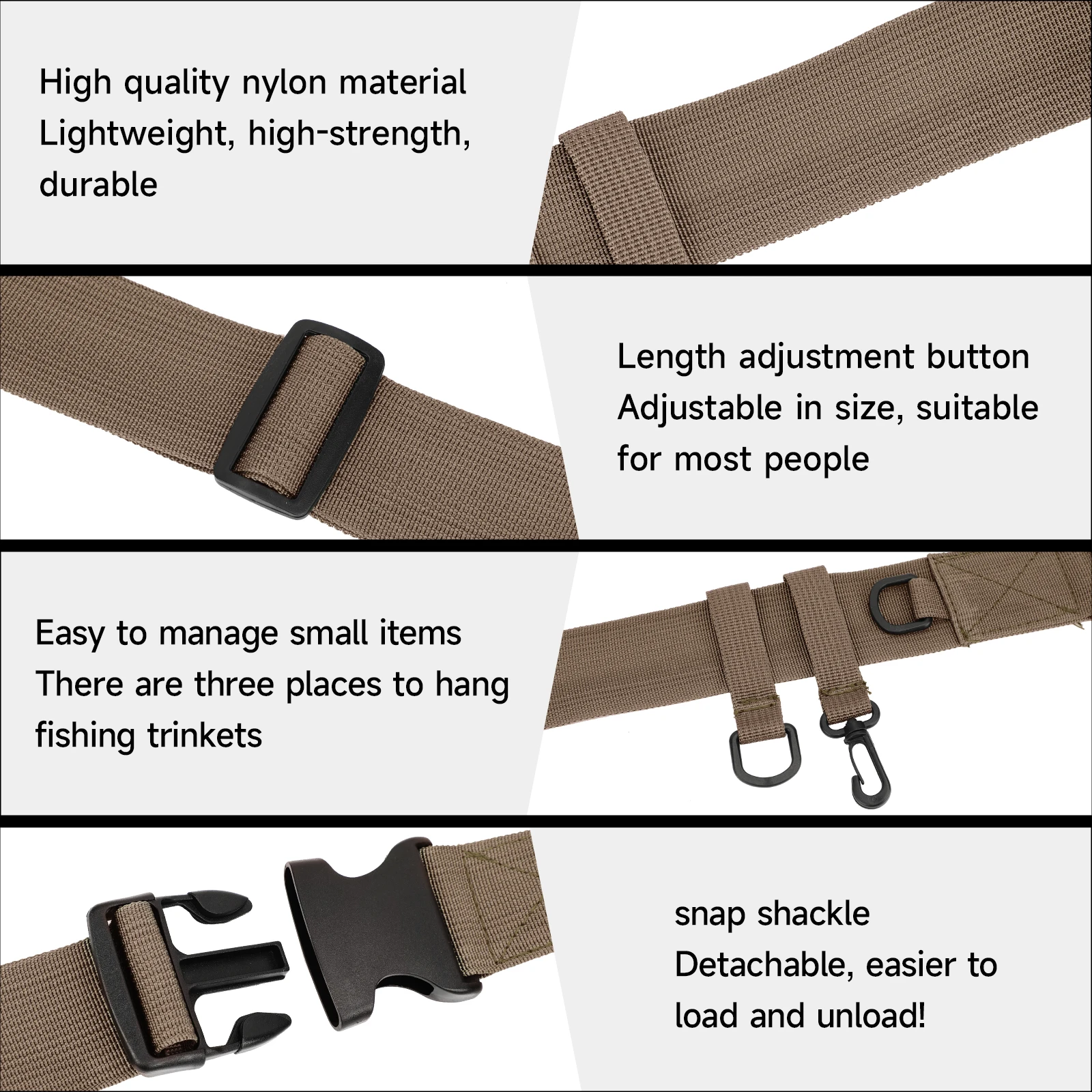 SANLIKE Fishing Rod Belt Holder Multi-function Portable Adjustable Waist Mounted Fishing Rod Tube For Spinning and Casting Rods - imagen 5