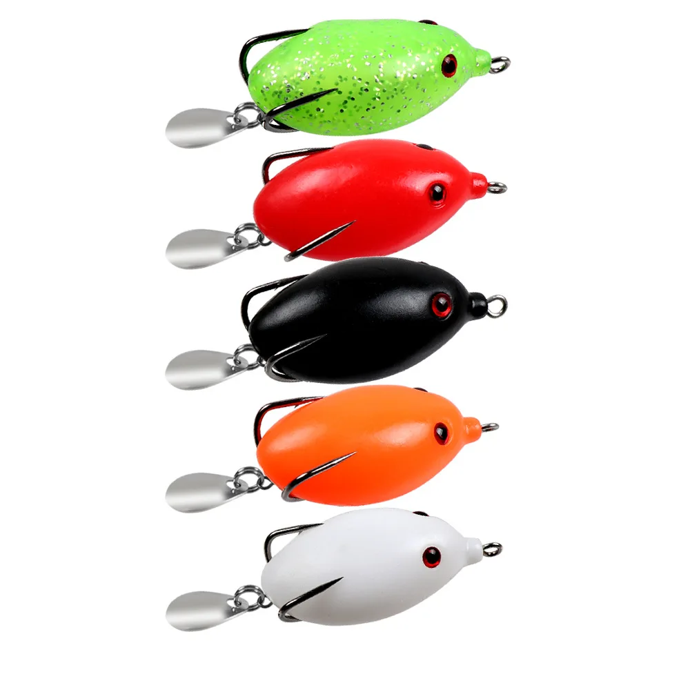 Señuelo de pesca de rana suave, cebo biónico con doble gancho, 6cm/13g - imagen 3