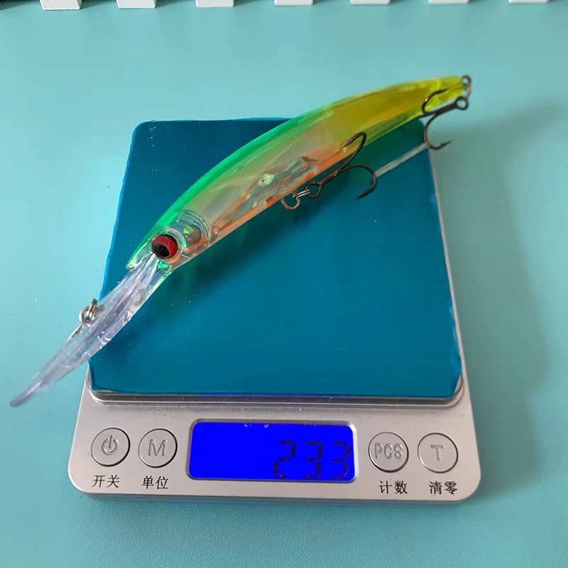 Testar-cebos duros de Pesca para curricán, Señuelos de Pesca de 130mm y 24g de fundición larga, pececillos artificiales, Wobblers de profundidad de buceo para lubina y Lucio - imagen 3