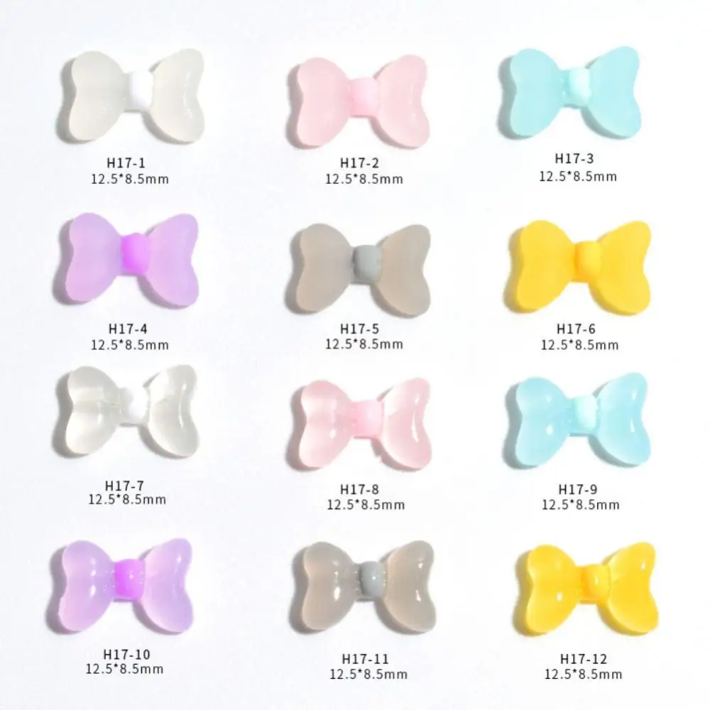 Decoración de uñas de 1/2 piezas, accesorios de manicura con lazo de gelatina, joyería de uñas de dibujos animados, dijes coloridos, diamantes de imitación - imagen 2