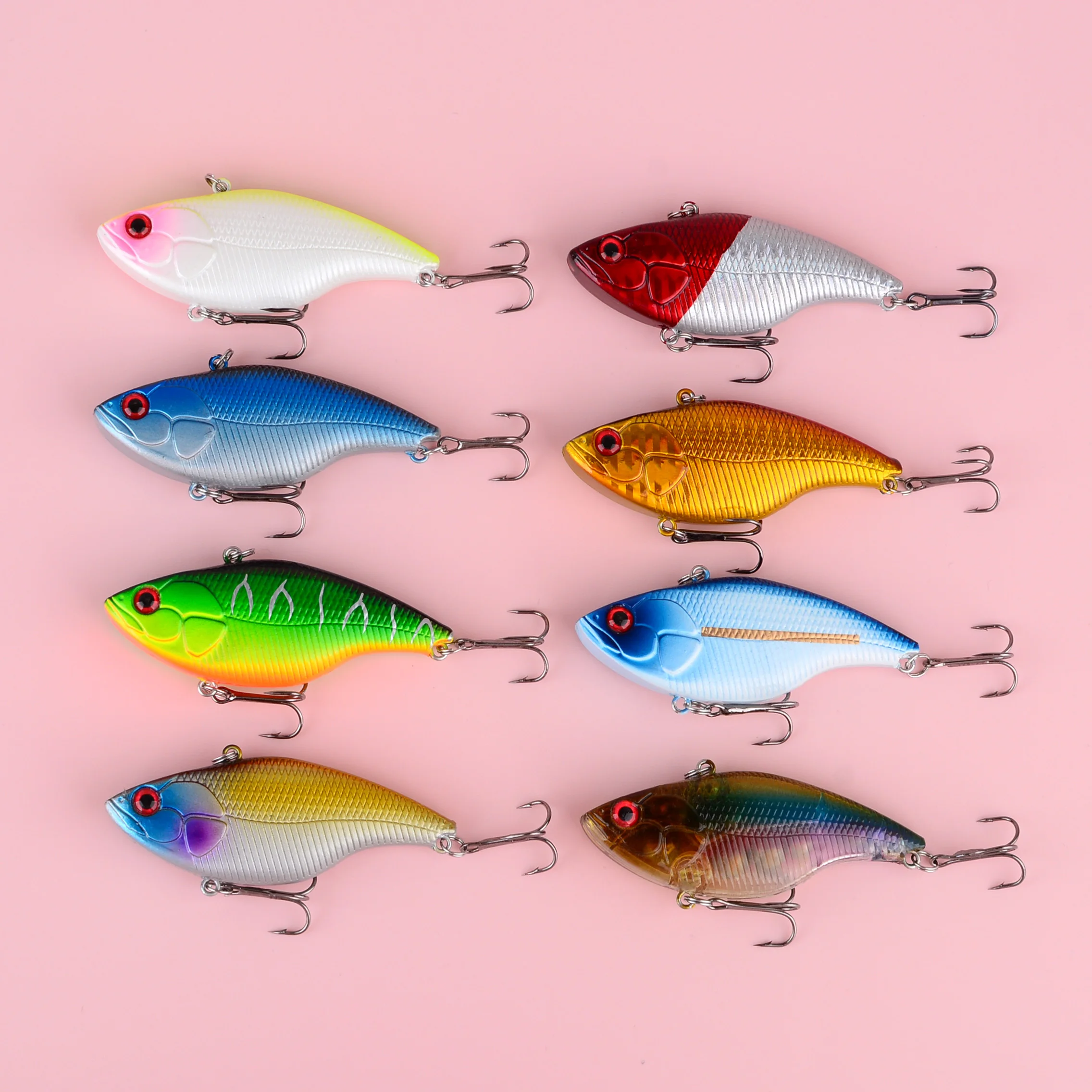 Wobler swimbait tipo crankbait de plástico duro con ojos 3D - imagen 4