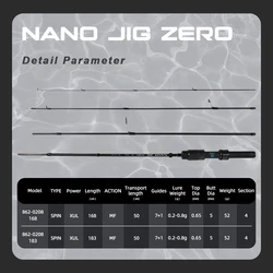 Caña MIFINE NANO JIG ZERO Travel XUL ultraligera para trucha