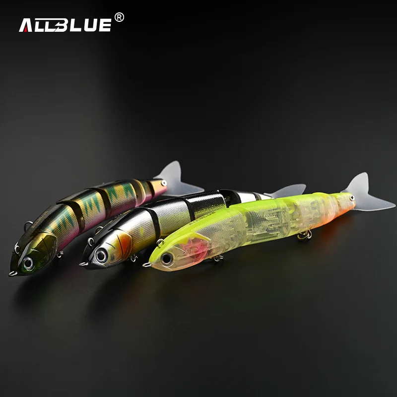 ALLBLUE ALIVE BAIT 140mm 16,5g señuelo de pesca flotante articulación Minnow Swimbait palo cola de silicona Topwater Bass Pike aparejos - imagen 3