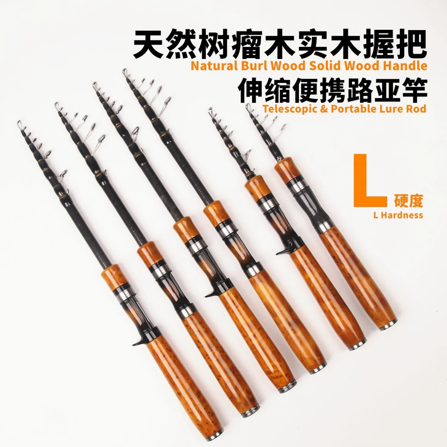 Caña de pescar telescópica de 1,8-2,4 m, caña de mano portátil ultraligera de fibra de carbono, caña de pescar Universal de agua dulce, accesorios de pesca - imagen 3