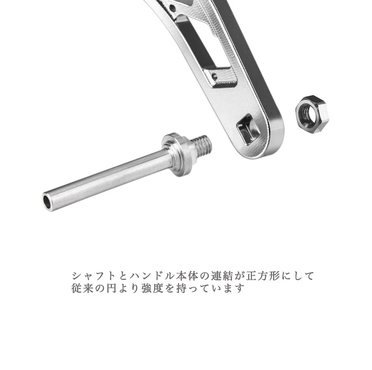 GOMEXUS Power Handle 8x5mm para Shimano Tranx 300 400 Daiwa Lexa Coastal Reel 75mm Color plata dorado - imagen 3