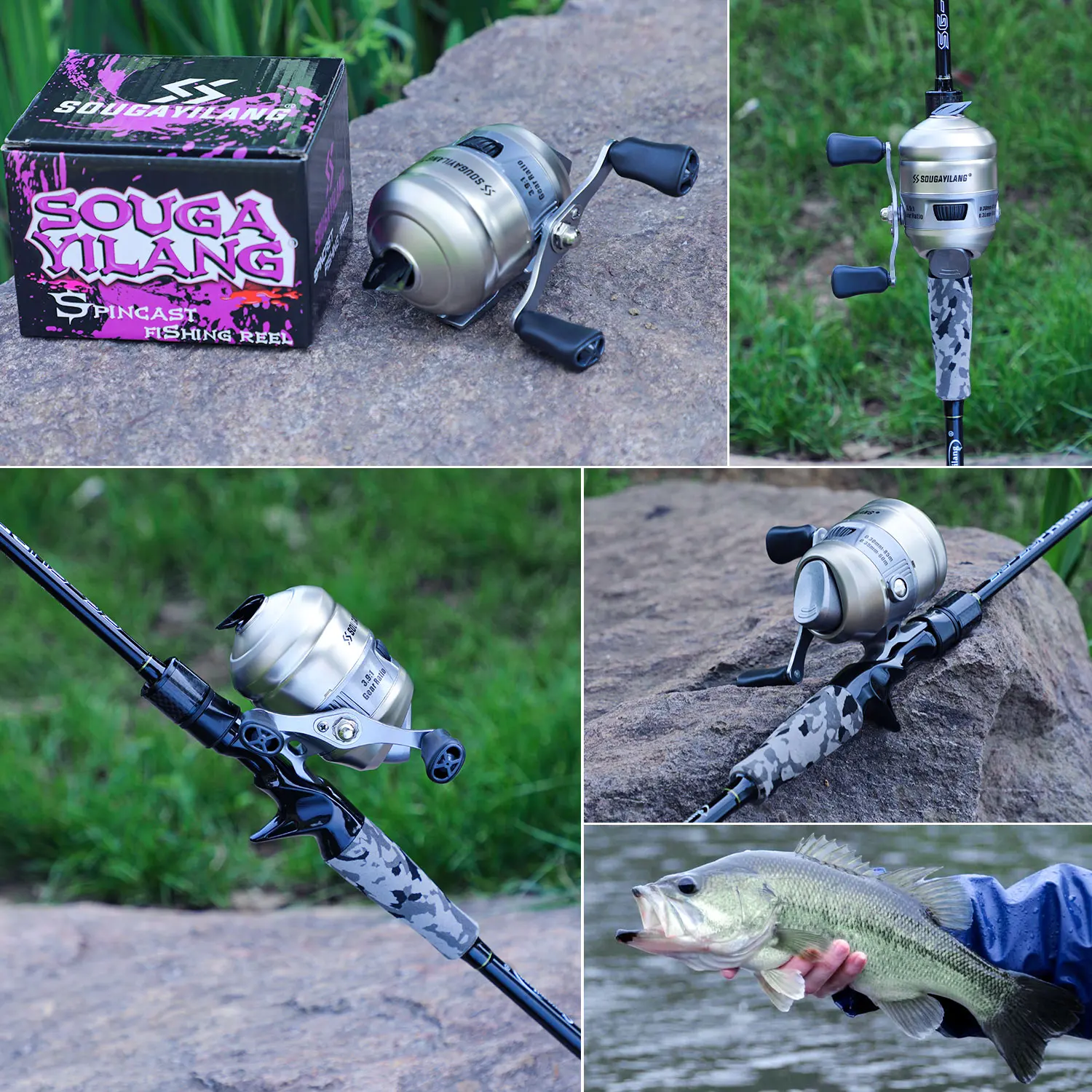 Carrete spinning Sougayilang 3.9:1 – Cuerpo metálico para pesca en mar - imagen 3