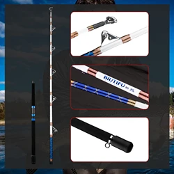 Cañas de Jigging BIUTIFU de carbono para mar, 1,65 m