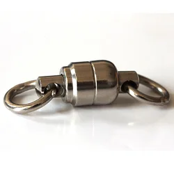 Conector giratorio de cobre con anillas soldadas para aparejos de pesca
