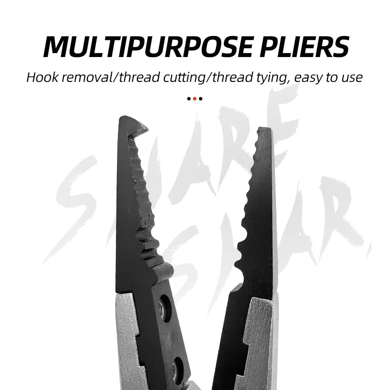 Alicates de pesca de aluminio, multiherramienta para agua salada, alicates de anillo dividido, removedor de anzuelos, cortadores de línea trenzada, accesorios de pesca - imagen 4