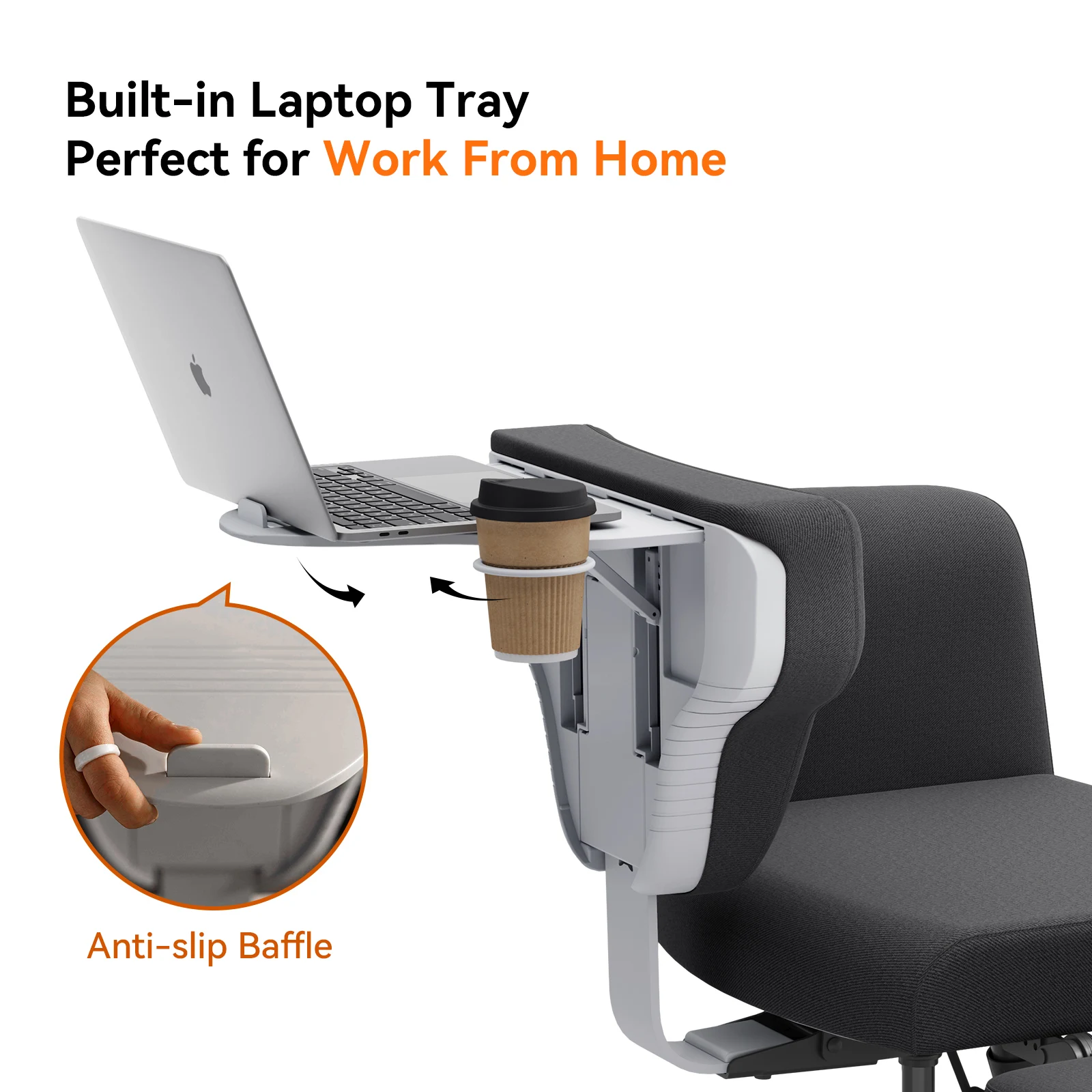 Newtral FF Silla con bandeja portátil – Reposabrazos impermeable - imagen 3