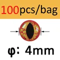Orange 4mm 100pcs