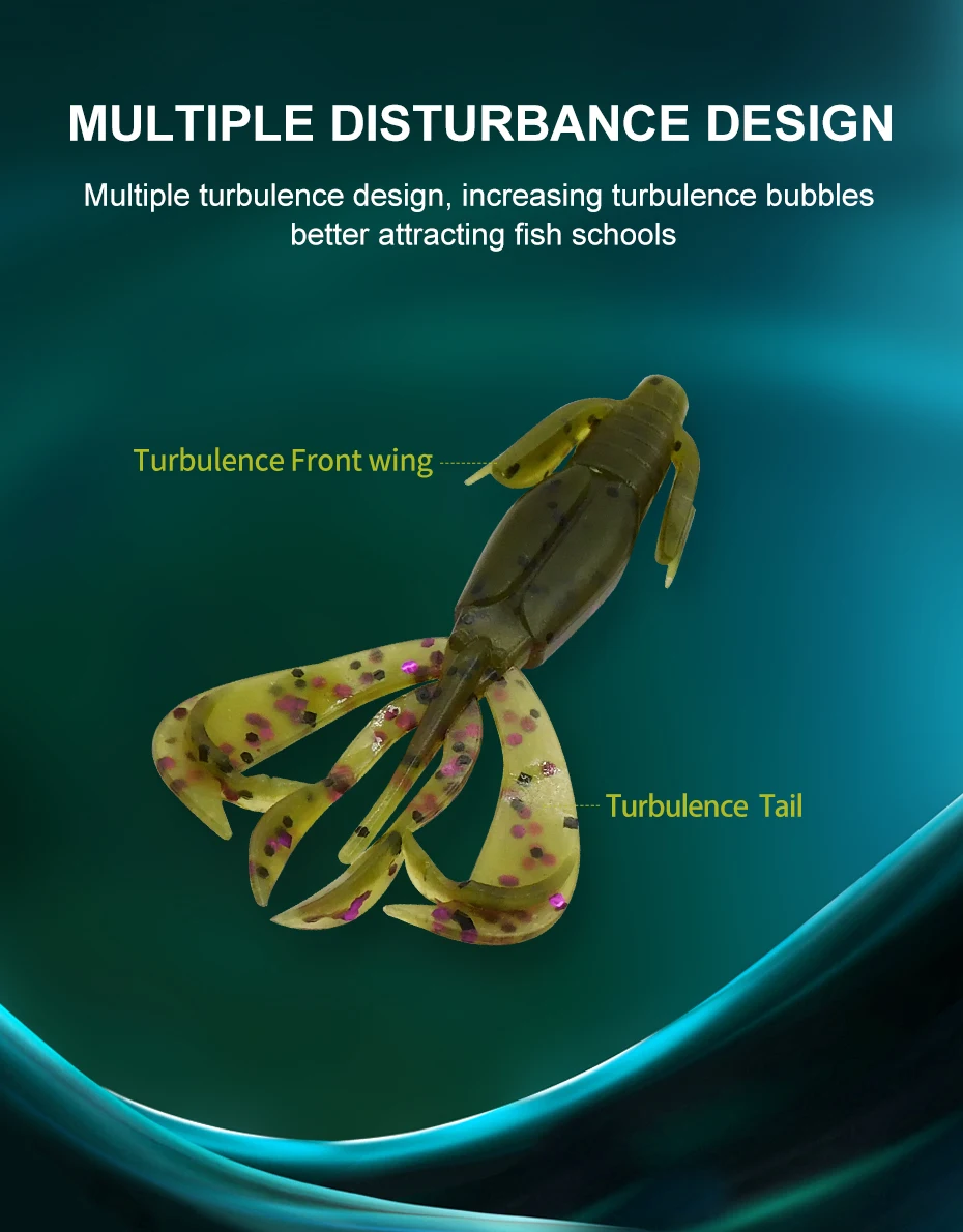 Atrae peces con su diseño de perturbaciones múltiples y apariencia realista