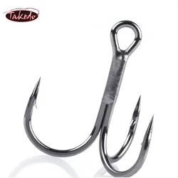TAKEDO Anzuelos triples níquel negro para carpa y pesca en mar