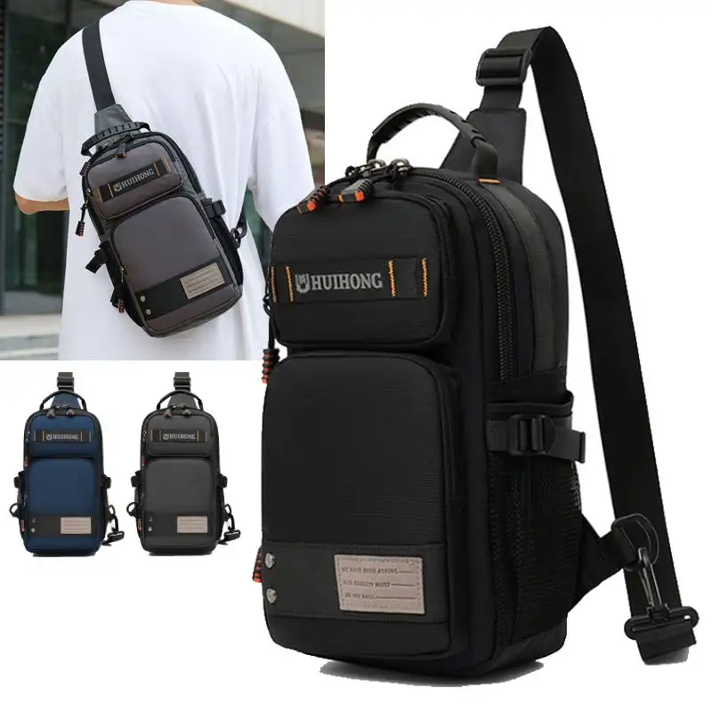 Riñonera informal de viaje para hombre, bolso de pecho para senderismo al aire libre, mochila de escalada, bolsa de mensajero multifunción, mochila escolar para la universidad