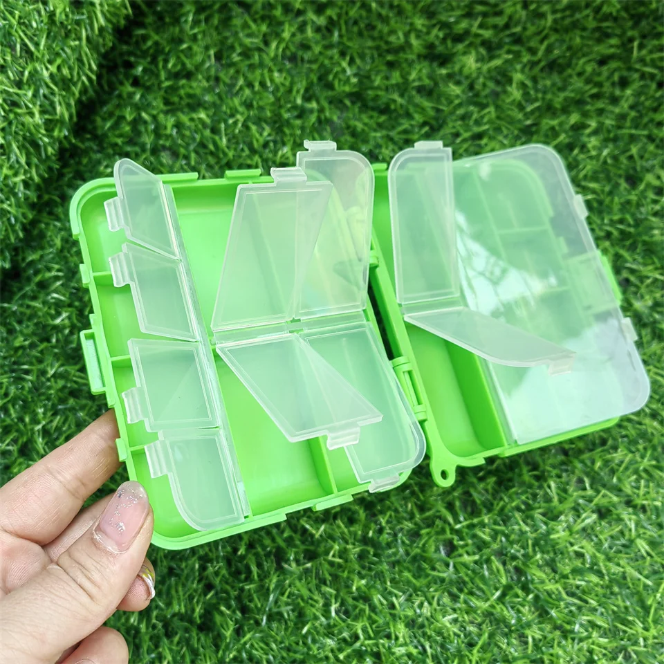 Mini estuche de almacenamiento, caja de aparejos de pesca voladores, 16 compartimentos, cuchara de pesca, gancho, caja de almacenamiento de cebo, accesorios de pesca - imagen 3