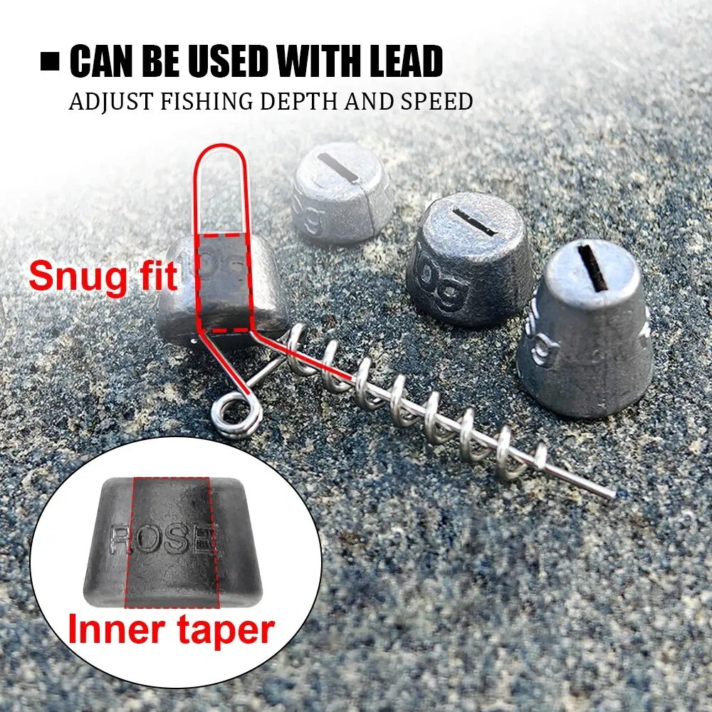 Spinpoler-tornillo poco profundo de profundidad múltiple, sistema de rotación sin Lucio, 5g, 10g, 15g, 20g, Softbait de plomo, aparejo de cola rizada, accesorios de equipo de pesca - imagen 5