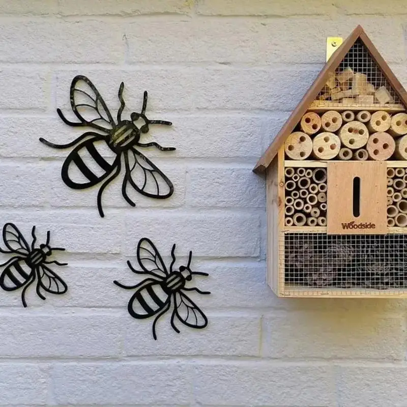 Estatuas de abejas acrílico estilo campestre para jardín y hogar - imagen 5