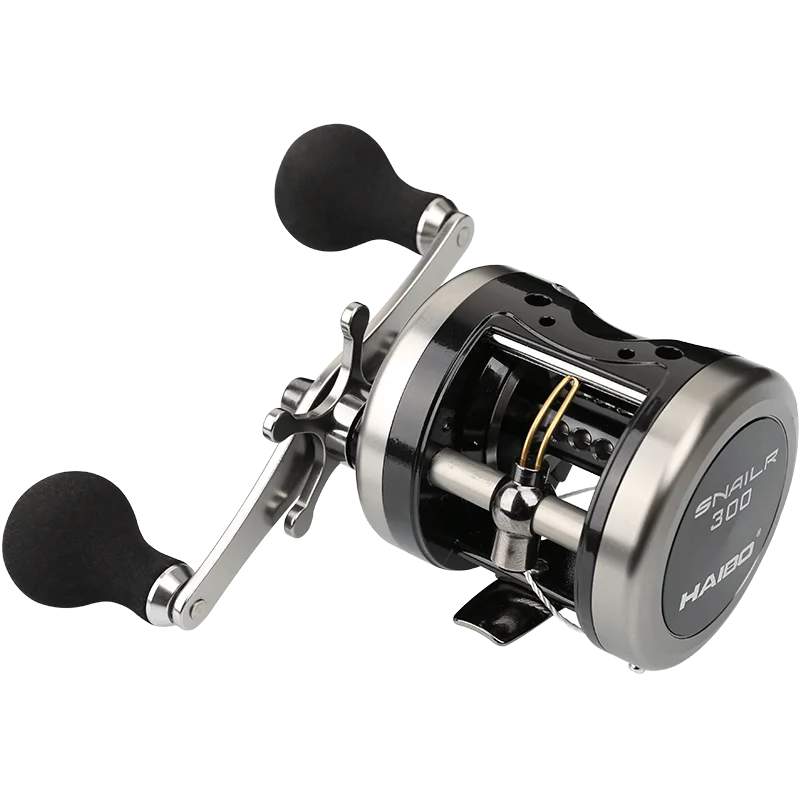 Haibo-carrete de pesca SNAILR300/301 Baitcasting, freno centrífugo, 5,5: 1,4B + RB,295g, mano izquierda/derecha, carrete de pesca de Metal completo - imagen 2