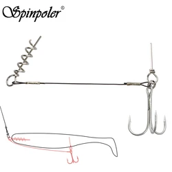 Spinpoler Stinger Wire Trace Leader – Anzuelo Triple para Perca y Trucha