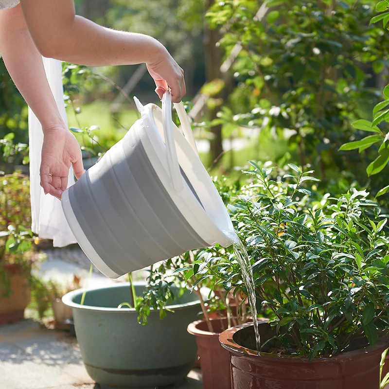Cubo de pesca portátil para peces vivos, lavabo plegable de silicona para lavar el coche, Cubo de viaje al aire libre para niños, almacenamiento para el hogar - imagen 5