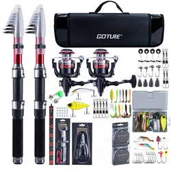 Goture Combo Viaje – Caña Telescópica + Carrete Giratorio
