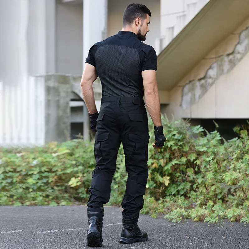 Uniforme táctico, trajes de escalada Airsoft, senderismo, combate, camiseta de camuflaje, camisas de caza, pantalones deportivos de carga de Paintball, conjuntos para hombres - imagen 4