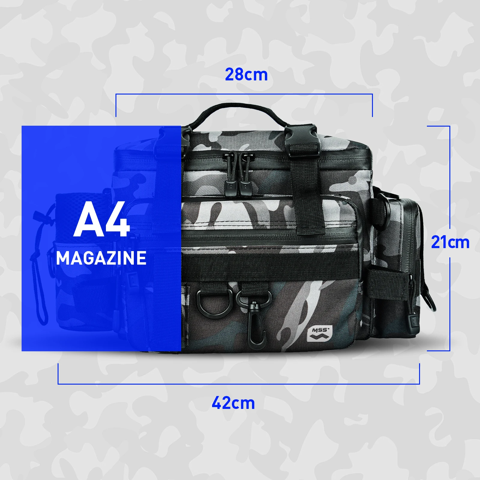 HANDING Bolsas de pesca multifunción de gran capacidad, aparejos de pesca impermeables al aire libre, bolsas para pesca, senderismo, caza, Camping - imagen 5