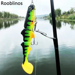 Rooblinos Pike Stinger Rig Hook System con Swimbait 3D, señuelo suave, cebo de pesca, paleta, colas en T para Zander Pike, pez de juego grande