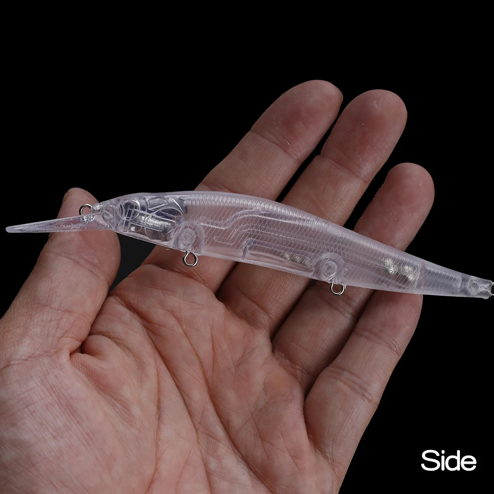 Chan'sHuang 20 piezas pececillo sin pintar 13,5 cm 13g Señuelos de pesca flotantes cuerpo duro cebos artificiales en blanco aparejos Wobbler - imagen 5