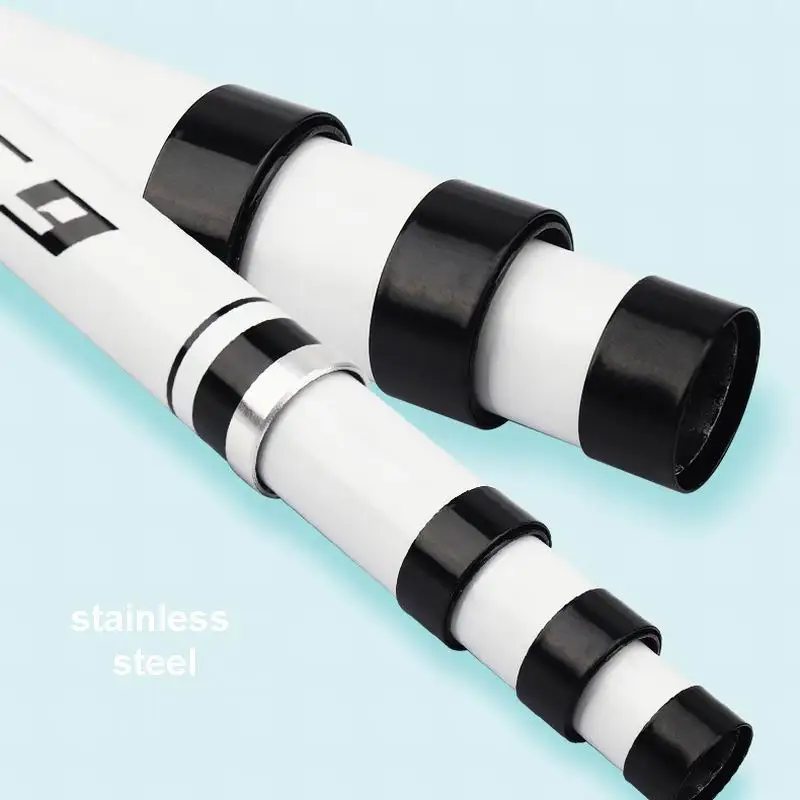 PR001 PR00B PARTE 1 1 pieza Altura 8mm Espesor 0,3-0,5mm Manga de acero inoxidable Anillos de caña de pescar negros Anillo protector - imagen 2