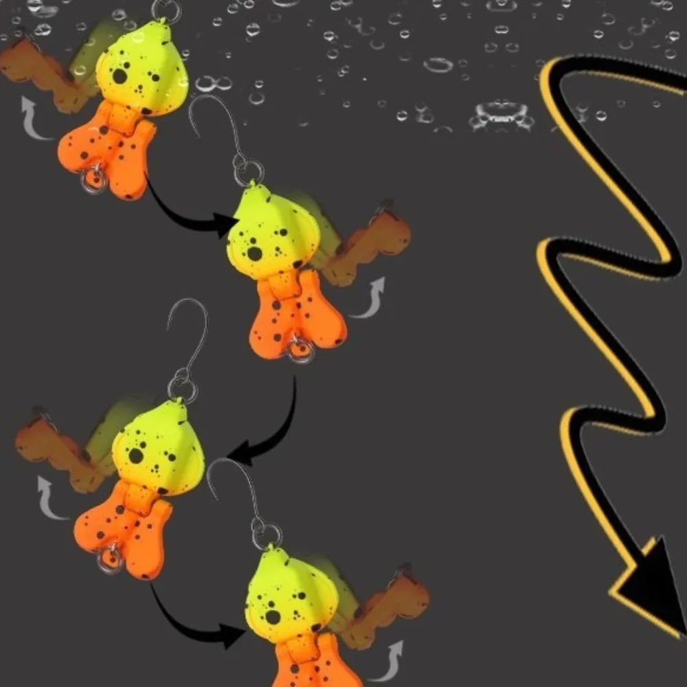 1Pcs 2g 2.9cm/6g 4.2cm 3D Fishing Lure Two sections Jigging Hard Squid Bait Sinking Metal alloy Sea Fishing Tackle Fishing - imagen 5