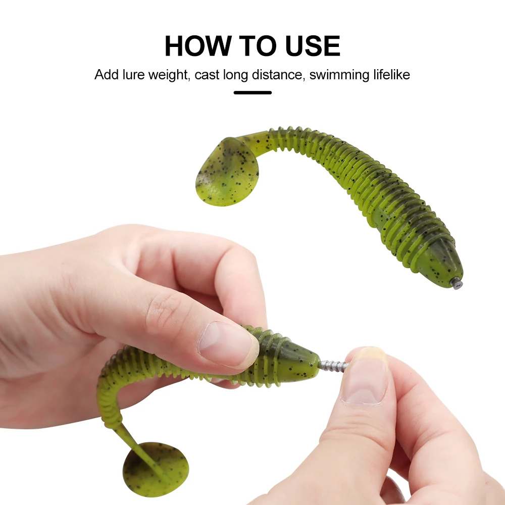 KESFISHING-aparejo de peso giratorio para Pesca, señuelo de plástico suave, hundimiento rápido, 20 unidades - imagen 5