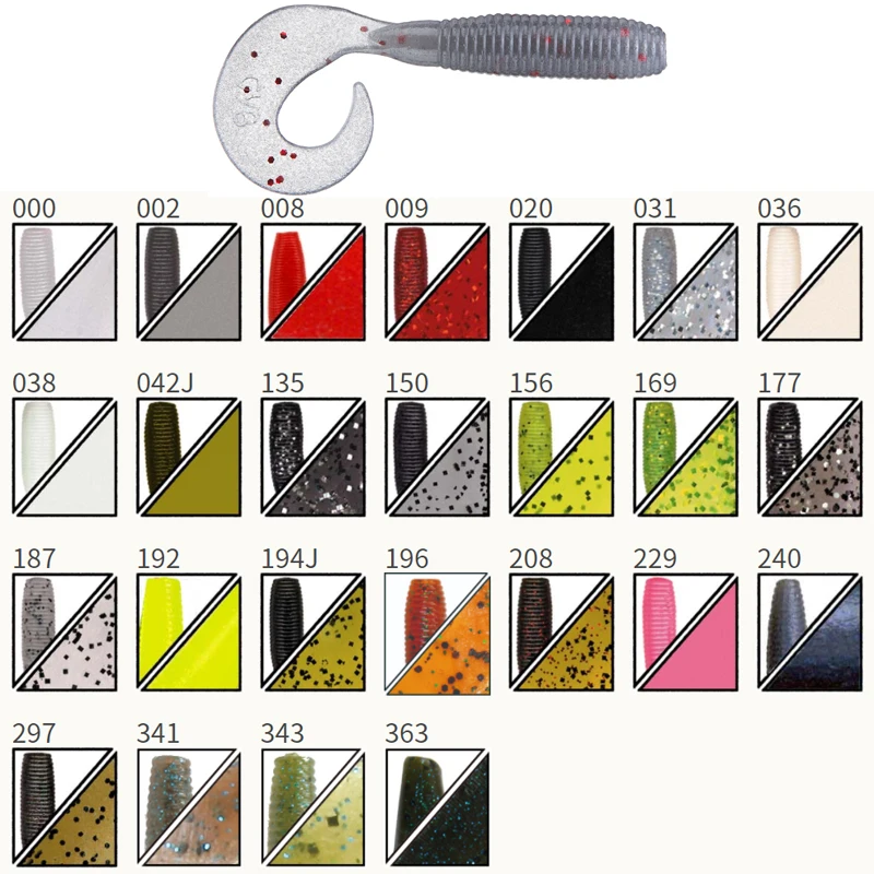 YAMAMOTO YAMAMOTO cola de rizo único GRUB de cola única cebo suave de gravedad específica alta señuelo de lubina falso - imagen 3