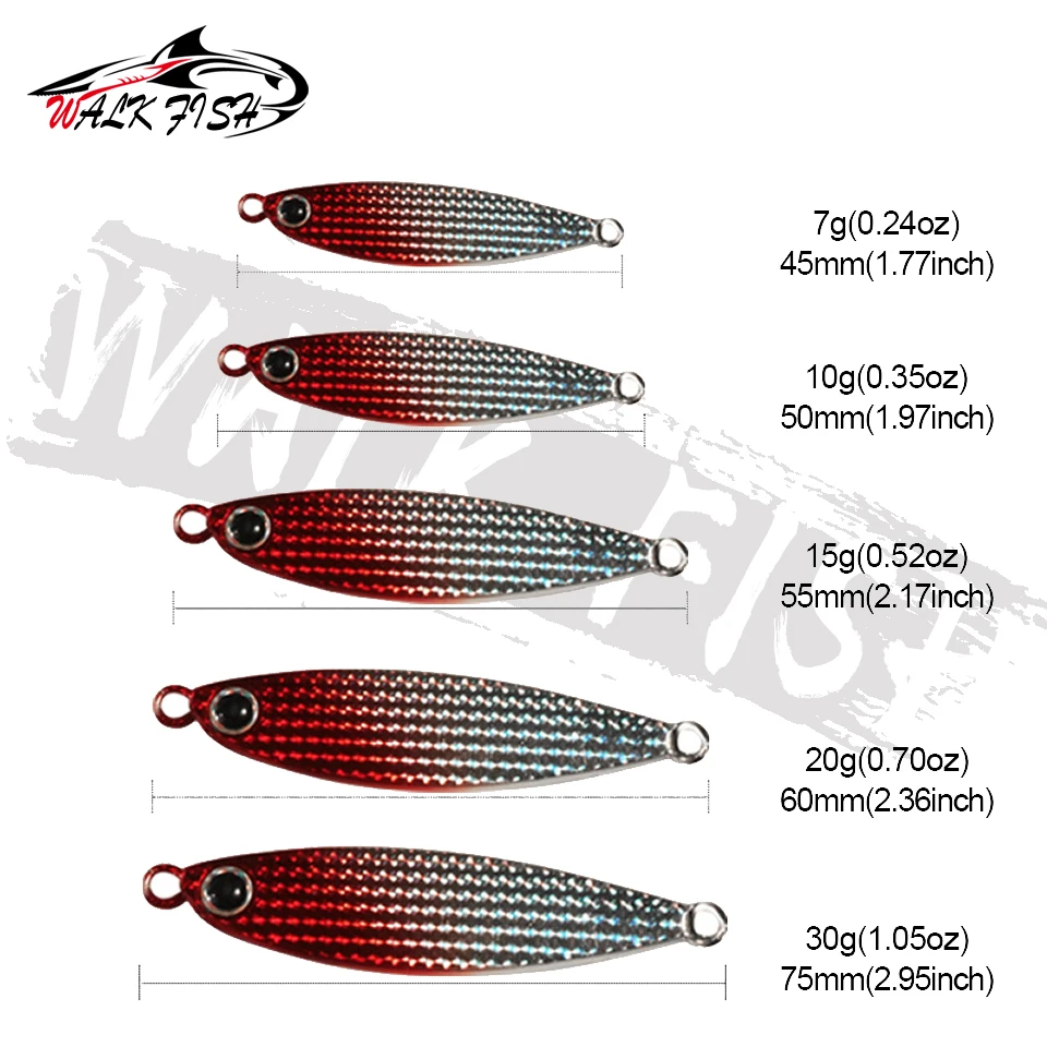 WALK FISH-cebo de pesca Artificial de Metal, 1 piezas, 7g/10g/15g/20g, nuevo hundimiento, Leurre Peche Jigging, Wobbler Trolling - imagen 3
