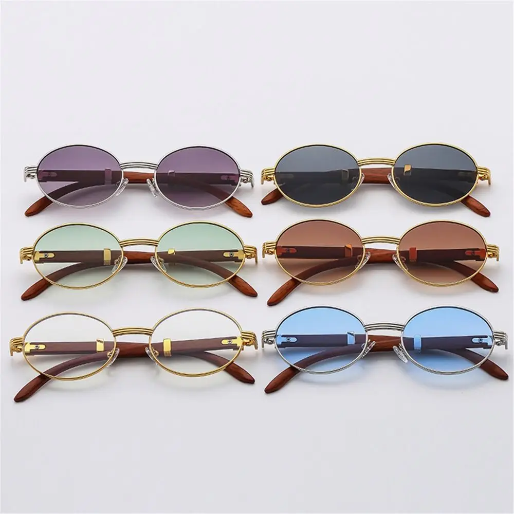 Vintage Round Luxury Sunglasses Women Men Small Frames Oval Sun Glasses Female Classic Black Lens UV400 Shades Eyewear - imagen 2