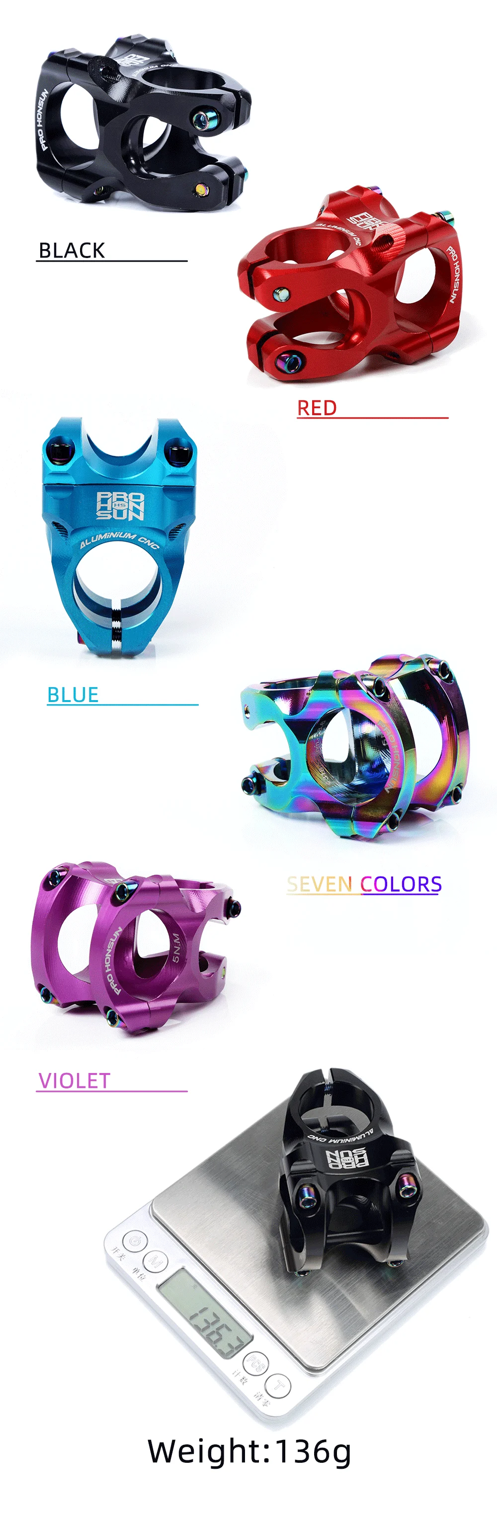 Explore las opciones de color vibrantes con nuestros manillares duraderos y livianos