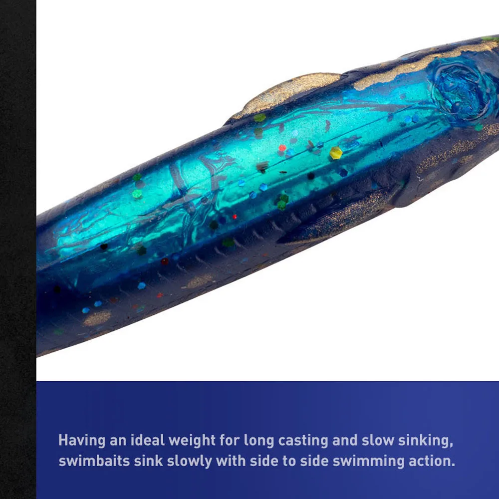 Anzuelos de plantilla de 140mm, cebo suave de silicona con cola en T con cuchara giratoria, Wobblers de lentejuelas, señuelo de pesca Artificial para Lucio, Swimbait - imagen 5