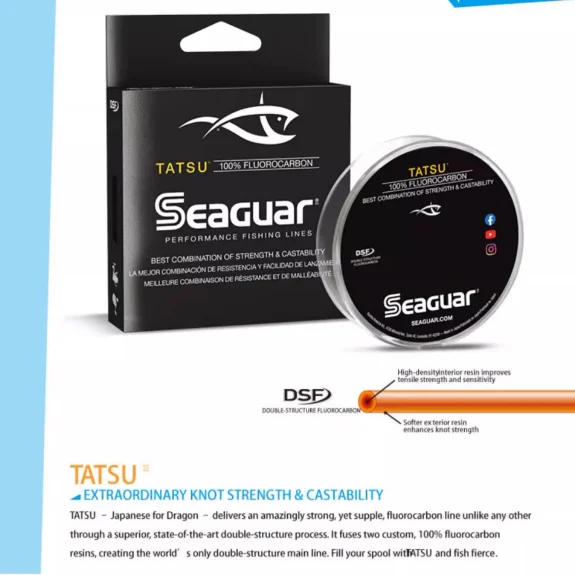 JAPAN Original 200YDS 183M SEAGUAR TATSU Fluorocarbon Fishing Line 6LB 8LB 10LB 12LB 15LB Carbon Fiber Fishing Line for Lure