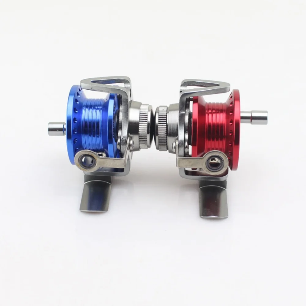 Carretes de pesca en hielo con mosca, rueda de línea de pescado totalmente de Metal con arrastre 40-60, carretes de mano izquierda y derecha, corredor de línea - imagen 5