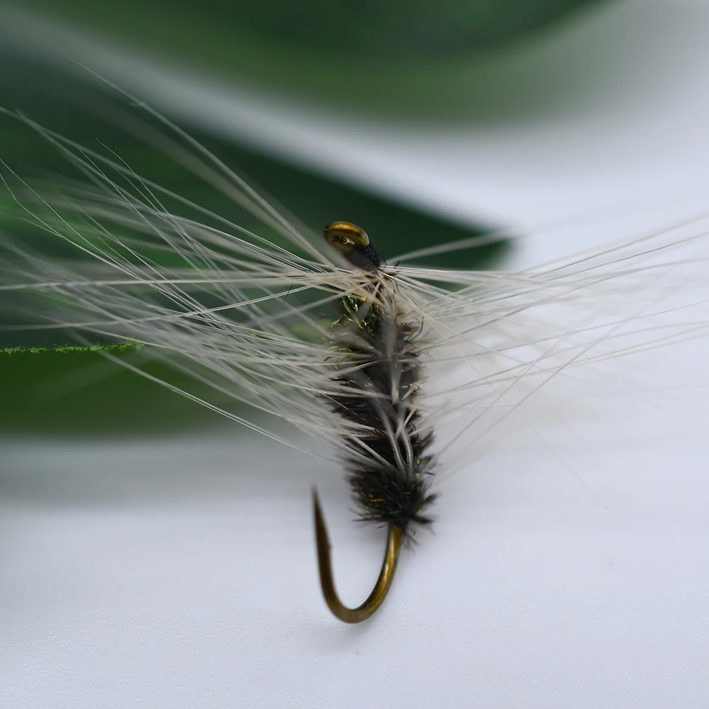 MNFT Señuelo de mosca Gnat hecho a mano para trucha y salmón - imagen 2
