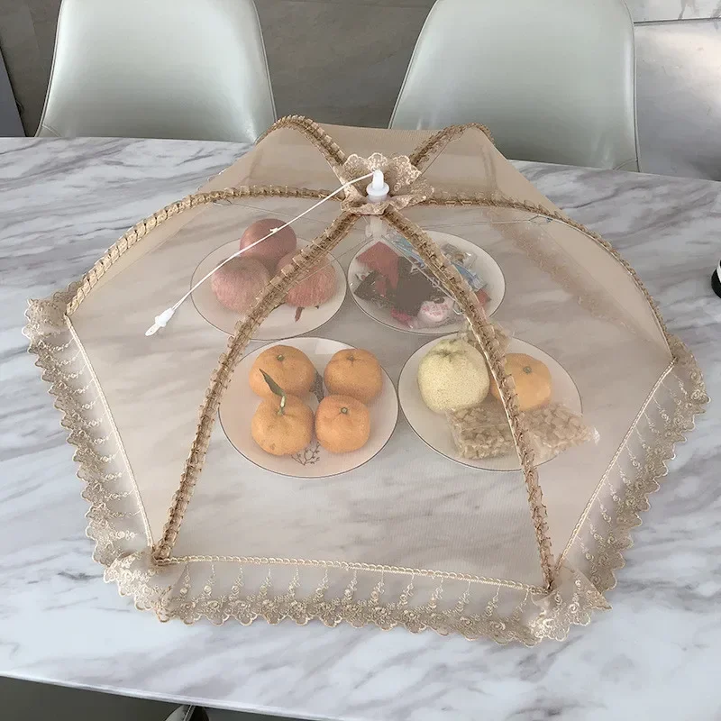 Nueva tienda plegable con cubierta de malla para alimentos, mesa de comedor para el hogar, mostrador de cocina, paraguas antimosquitos para verduras, cubierta para alimentos a prueba de insectos