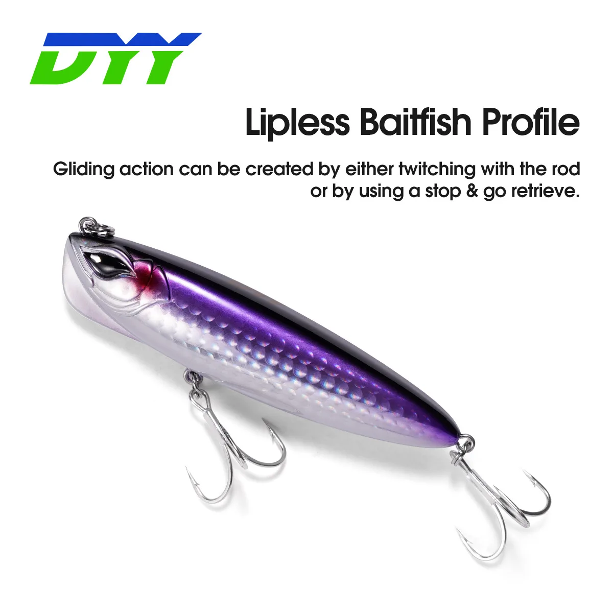 DYY-señuelo de pesca Stickbait duro, Wobbler de lápiz de hundimiento lento, andador de perros, cebo duro Artificial para pesca de lubina, 9cm,24,5g,14cm,71g - imagen 5