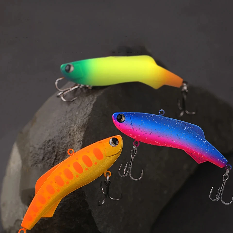 WALK FISH 16g 23g 30gVIB capa de natación completa vibratoria de silicona fuerte vibración de ruido bajo de búsqueda inferior cebo falso de pozo negro - imagen 5